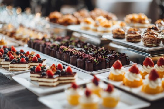 Luxurious Wedding Banquet Food Display