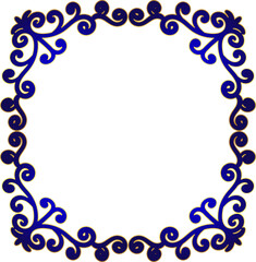 blue frame with a pattern