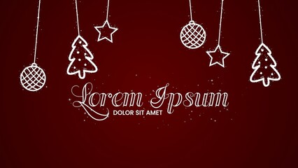 Holiday Festive Glitter Decoration Ornament Title