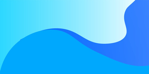 Blue wave, water wave, lines, blue sky background. Vector texture design poster banner abstract blue wallpaper background.
