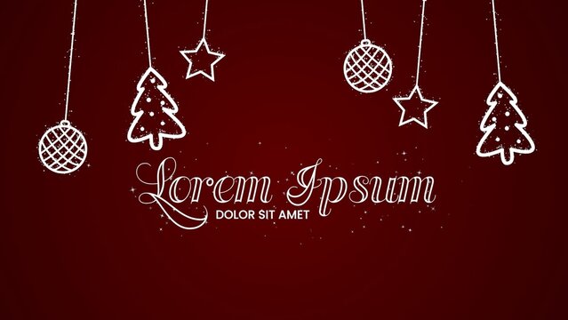 Holiday Festive Glitter Decoration Ornament Title