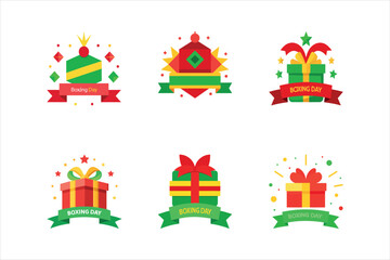 Obraz premium set of Boxing day Vector illustration