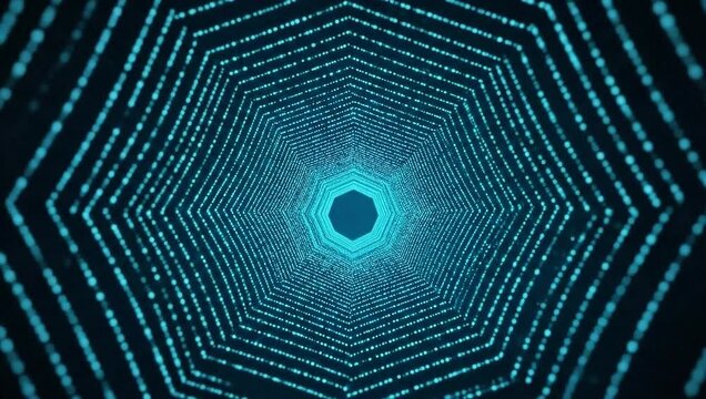 Abstract Octagon Tunnel - A Journey Through Digital Dimensions.