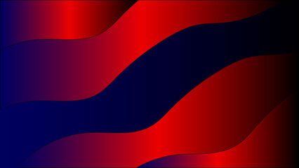 Abstract flowing waves of red and blue gradient background