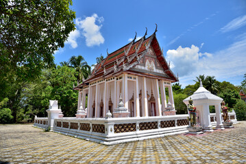 Obraz premium Wat Chon Thara Singhe (Wat Phithak Phaen Din Thai) is the most famous temple in Narathiwat, Thailand