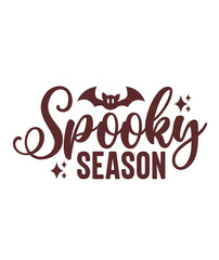 Spooky Season Halloween typography clip art design on plain white transparent isolated background for card, shirt, hoodie, sweatshirt, apparel, card, tag, mug, icon, poster or badge