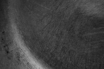 black old aluminum sheet from a frying pan