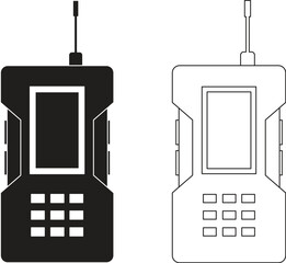  radio transceiver vector illustration