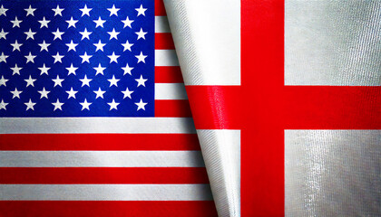 アメリカの国旗とイングランドの国旗(USA Flag & England flag.)
