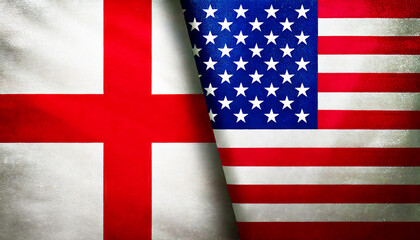 アメリカの国旗とイングランドの国旗(USA Flag & England flag.)
