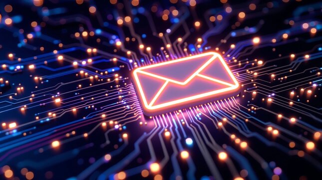 Email marketing digital technology concept sending receiving messages communication network system