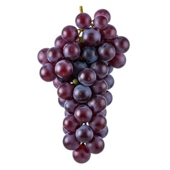 Fototapeta premium Bunch of dark red and blue grapes on white background