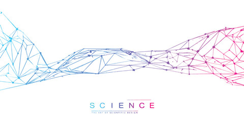 Geometric polygonal wave structure of connected dots and lines