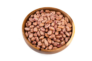 Dried kidney beans on a white background
