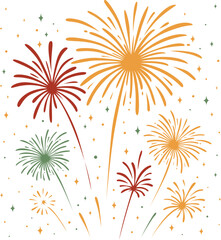 firework retro vintage illustration design