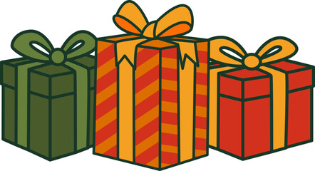 gift box retro vintage illustration design