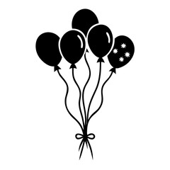 Black Balloon Bundle for New Year Celebrations, Party Decorations, Event Planning, Birthday Celebrations, and Festive Designs
