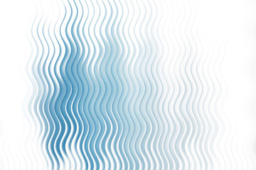 Abstract background with wavy lines in shades of blue isolated on white background, creating a clean pattern