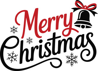 Merry Christmas typography set lettering vector designs 