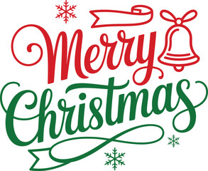 Merry Christmas typography set lettering vector designs 
