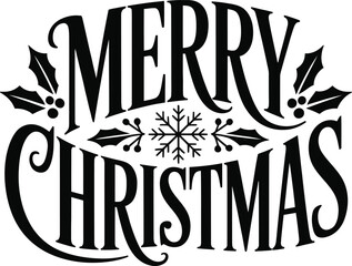 Merry Christmas typography set lettering vector designs 