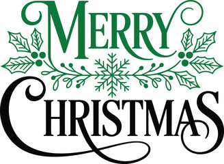 Merry Christmas typography set lettering vector designs 