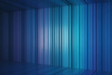 Stunning blue striped room background, perfect backdrop for your product or creative designs