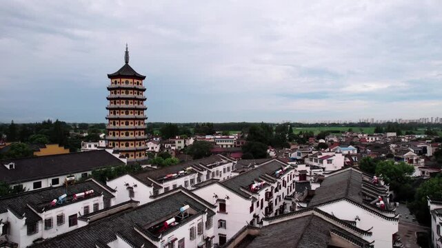 Aerial view of Feixi Ancient Town