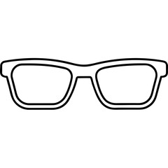 Fototapeta premium flat outline vector of prescription glasses black.eps