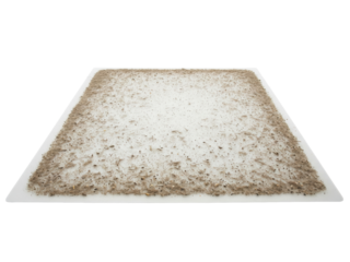 Dirty air filter covered with dust and debris on a transparent background