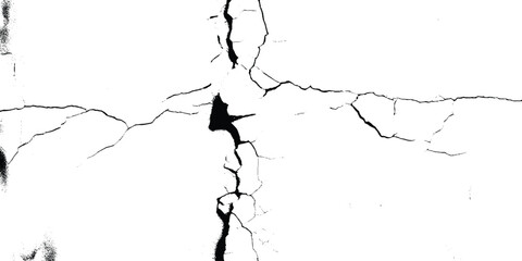 Surface cracks and fissures in ground. Vector grunge cracked texture style with cracked texture.