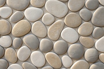 Smooth Pebblestone Wall Texture Background