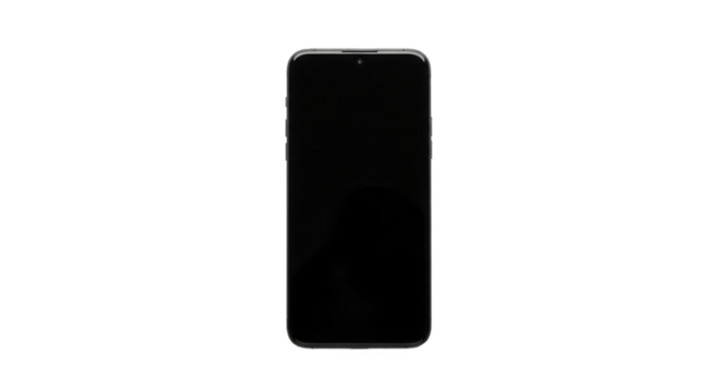 Modern Black Smartphone with Blank Screen - Essential Mobile Device Perfect for Communication, Computing, Photography, and Digital Connectivity with Contemporary Design and Advanced Technology Feature