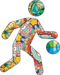 Basketball decorative icon. Olympic sport