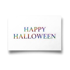 Happy halloween text with colorful watercolor effect