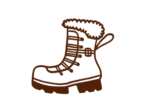 winter boot  illustration on isolated background.