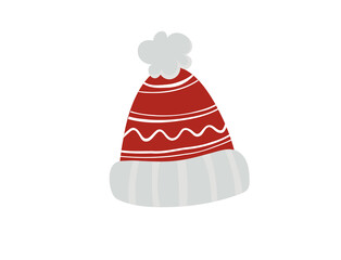 winter knit hat Christmas colorful ornaments icon, for winter event and Christmas decorations.