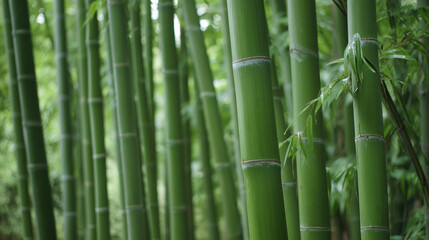 clacking. Bamboo stalks swaying and clacking in forest breeze with filtered daylight and motion blur. gardening catalogs, home-decor guides, designed for home decor and floral branding.
