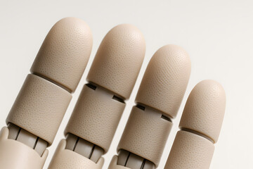 Large robotic fingers with realistic skin texture