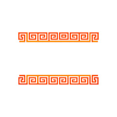 Elegant greek ornamental key border vector illustration scalable design elements vector