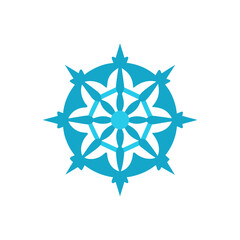 Abstract snowflake mandala vector illustration geometric cold winter pattern scalable art vector