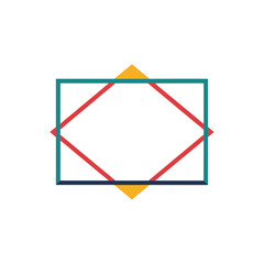 Abstract geometric border frame vector illustration scalable shapes for design vector