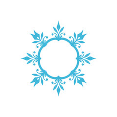 Elegant snowflake frame design vector illustration scalable eps icon for decorative use vector