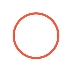 Minimalist orange circle graphic vector illustration clean design elements for projects vector