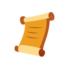 Old manuscript scroll vector illustration ancient document pages rolled up vector