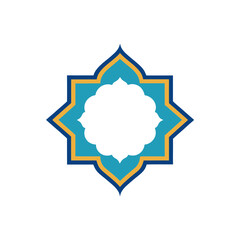 Moroccan tile border design vector illustration scalable decorative geometric ornament vector