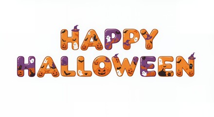 Happy Halloween text	
