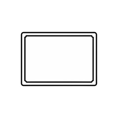 Simple rectangular frame outline vector graphic scalable illustration for design and decoration vector