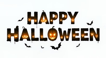 Happy Halloween text	
