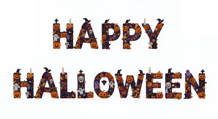 Happy Halloween text	
